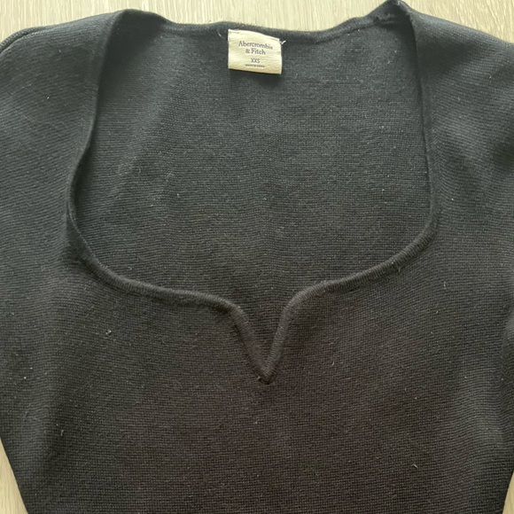 Abercrombie & Fitch Sweetheart Sweater Bodysuit - XXS Black - Picture 4 of 7